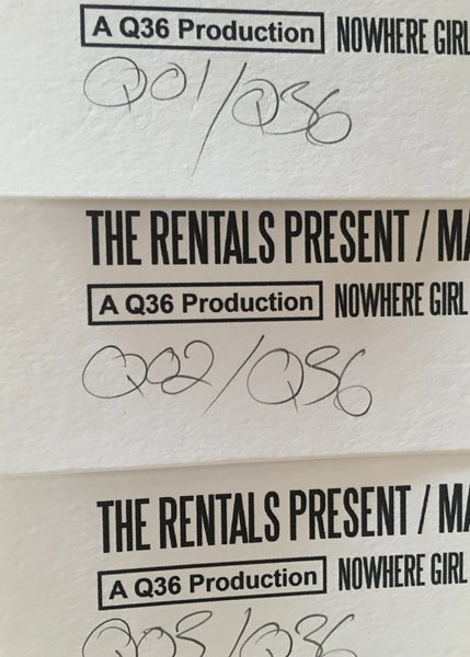 The Rentals - NOWHERE GIRL Film Poster
